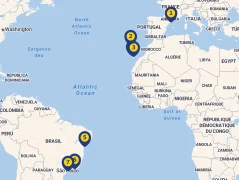 Mapa plavby
