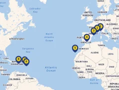 Mapa plavby